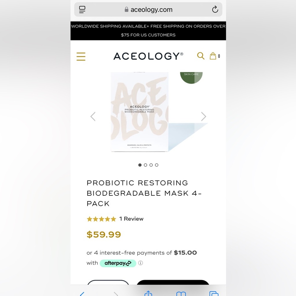 Aceology masks, full set, never used